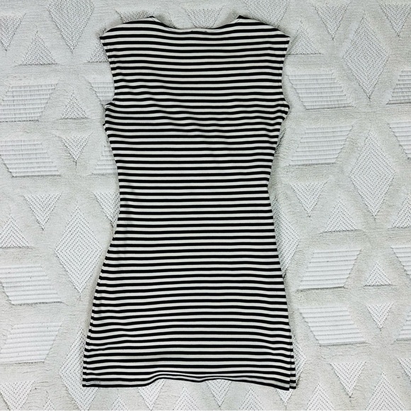 Theory Dress Small Stripe Sleeveless Twist-Front Clinton - Picture 15 of 17